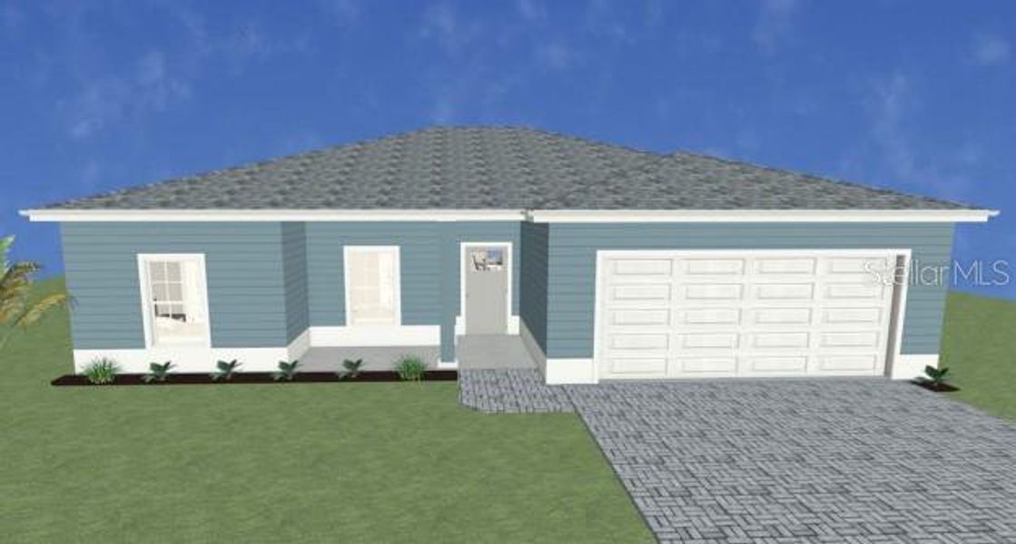 Front exterior of a new home in , North Port, FL, highlighting curb appeal (Image 1).