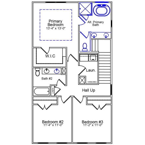2D floor plan layout of this home in Sweetbrier, Durham, NC (Image 4).