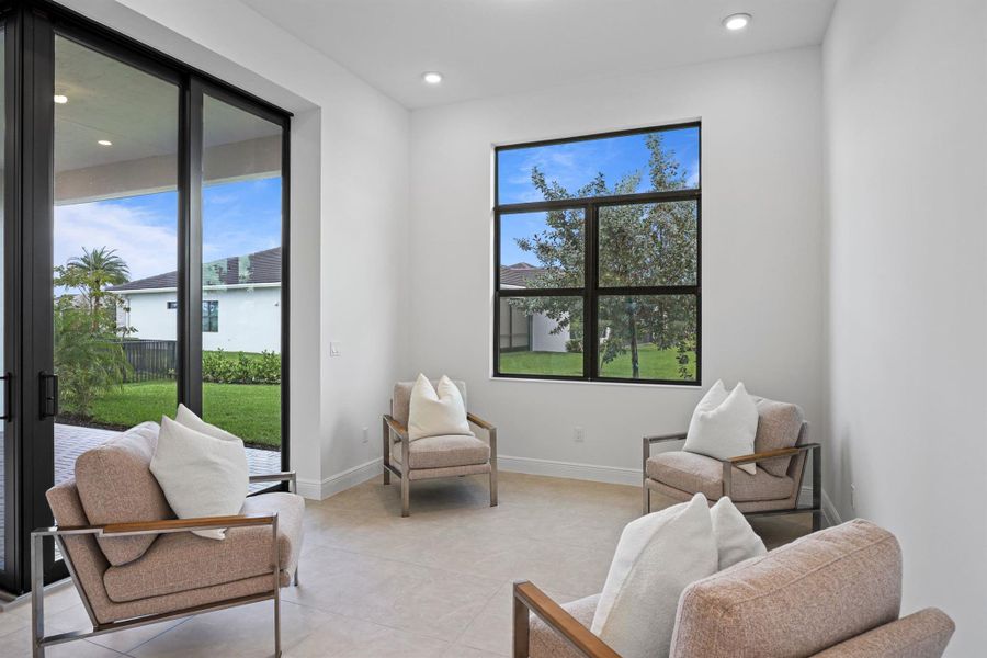Furnished interior view inside a new home in Cresswind Palm Beach at Westlake, The Acreage (Image 15).