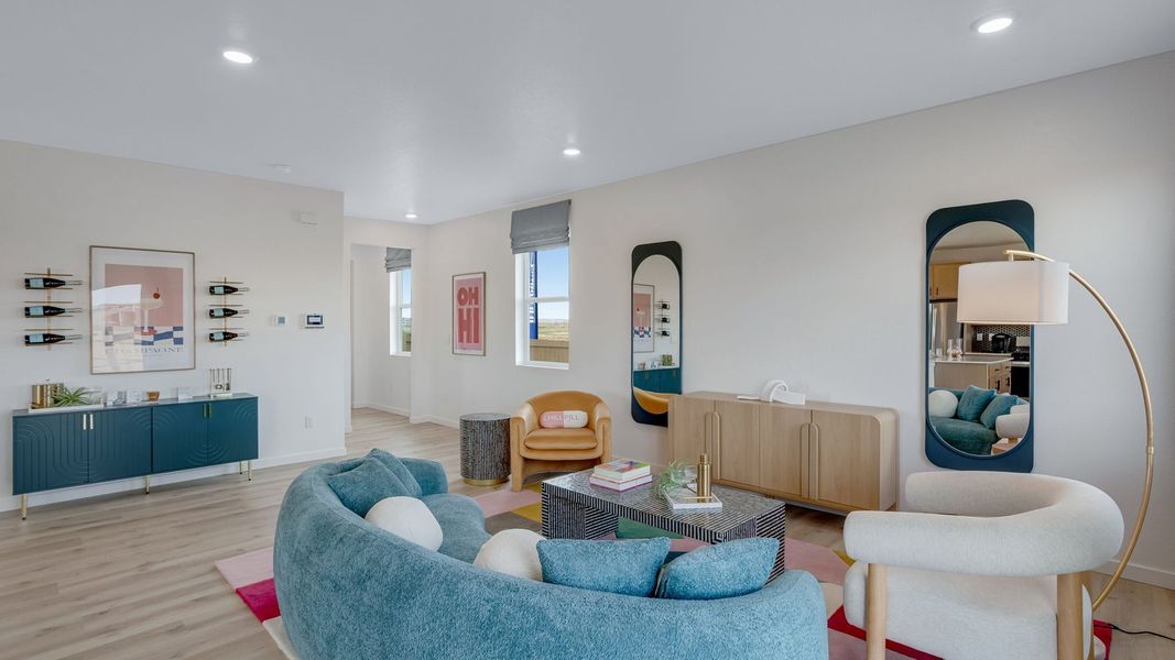 Representative furnished interior of a home built from the Elder by D.R. Horton in Granary, Johnstown (Image 6).