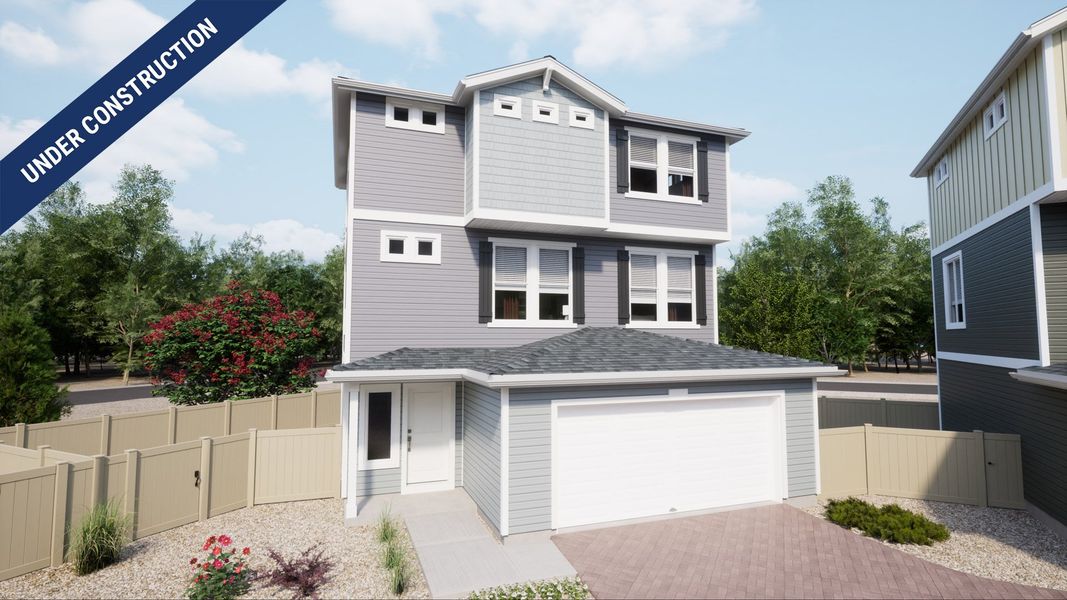 Front exterior of a new home in Muegge Farms, Bennett, CO, highlighting curb appeal (Image 1). Front exterior of a new home in Muegge Farms, Bennett, CO, highlighting curb appeal (Image 1).