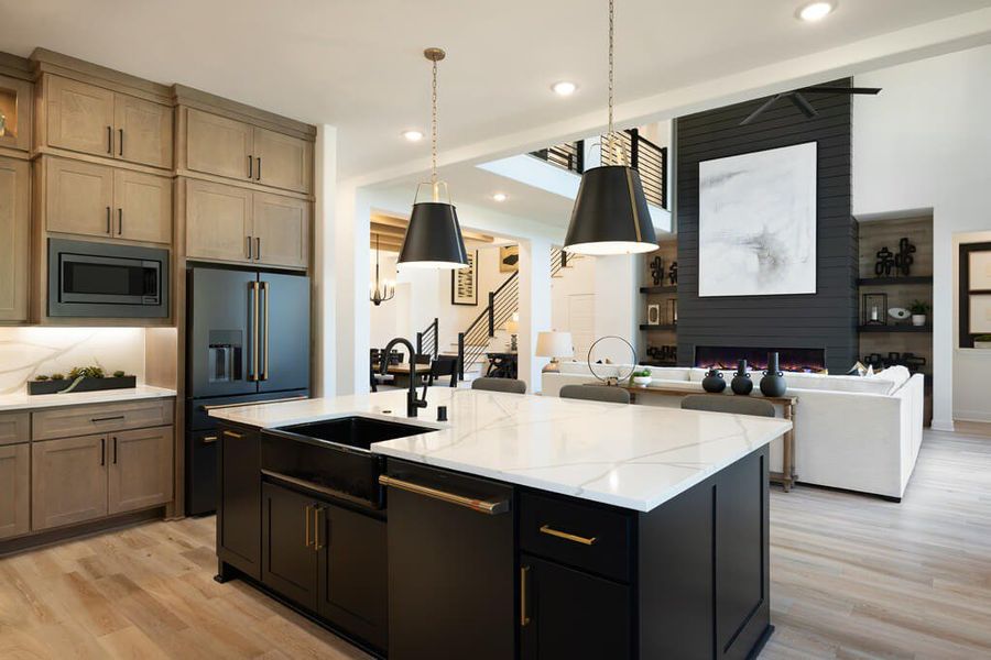 Representative furnished interior of a home built from the Sabine 3972 by J. Patrick Homes in Colton, Montgomery (Image 6).