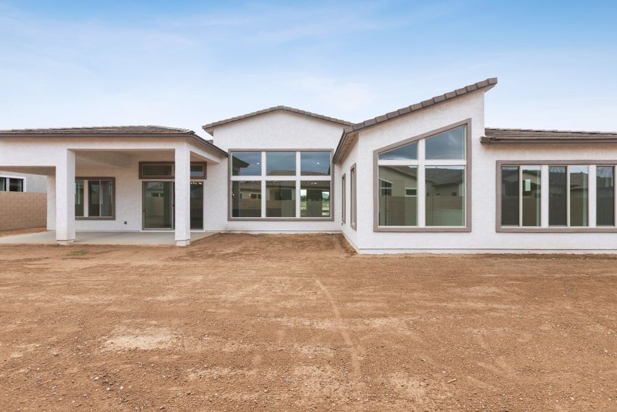 Exterior details and patio area of a home in Suelo at Legado West, Queen Creek (Image 3).