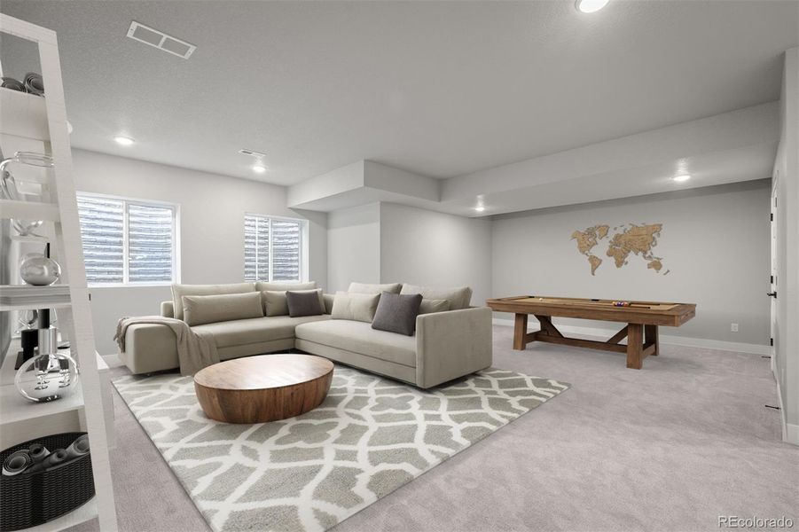 Furnished interior view inside a new home in Cloverleaf – Mountainview Collection, Monument (Image 7).