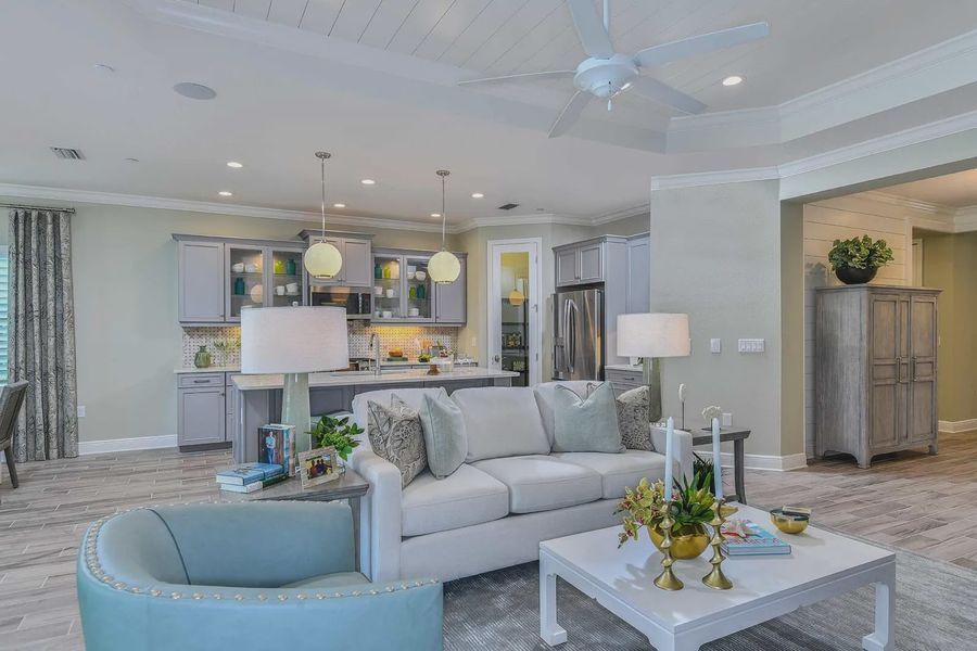 Furnished interior view inside a new home in Boca Royale Golf and Country Club at Wellen Park, Englewood (Image 20). Furnished interior view inside a new home in Boca Royale Golf and Country Club at Wellen Park, Englewood (Image 20).