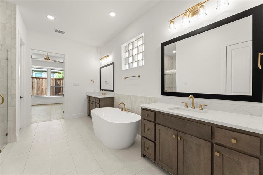 Furnished interior view inside a new home in Windsong Ranch – 61′, Prosper (Image 36). Furnished interior view inside a new home in Windsong Ranch – 61′, Prosper (Image 36).