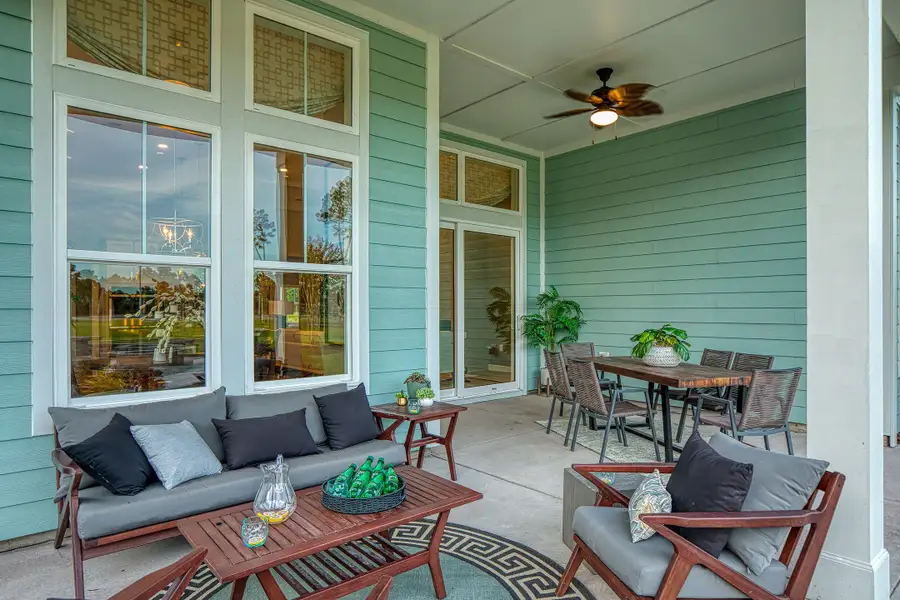 Exterior details and patio area of a home in Waterbridge, Myrtle Beach (Image 2). Exterior details and patio area of a home in Waterbridge, Myrtle Beach (Image 2).