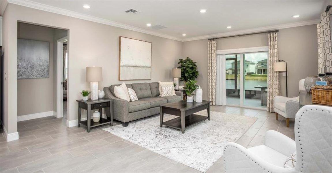 Furnished interior view inside a new home in Hammock Reserve, Haines City (Image 18).