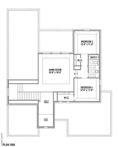 Plan 1684 2nd Floor