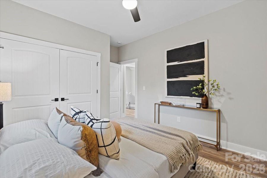 Photo of nearly identical home so you can see the space with furniture.