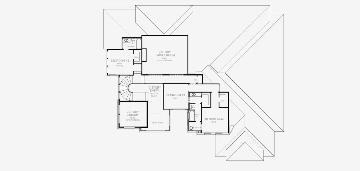 2D floor plan layout for the 4354A by Perry Homes in Johnson Ranch Half Acre, Bulverde, TX (Image 3). 2D floor plan layout for the 4354A by Perry Homes in Johnson Ranch Half Acre, Bulverde, TX (Image 3).
