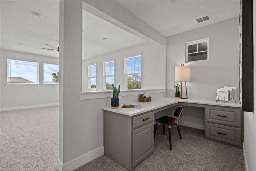 Furnished interior view inside a new home in 6 Creeks, Kyle (Image 37).