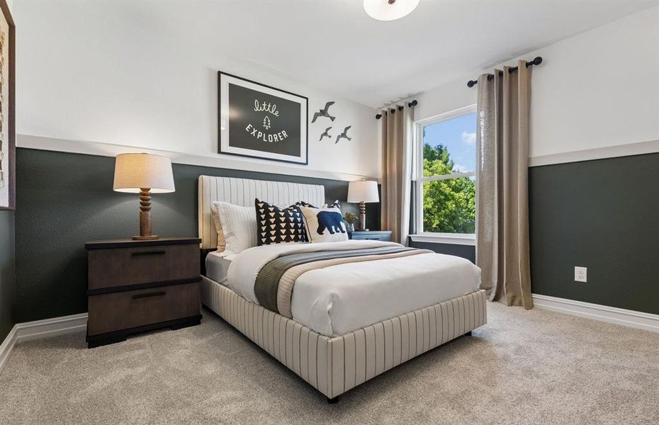 Spacious secondary bedroom*model representation