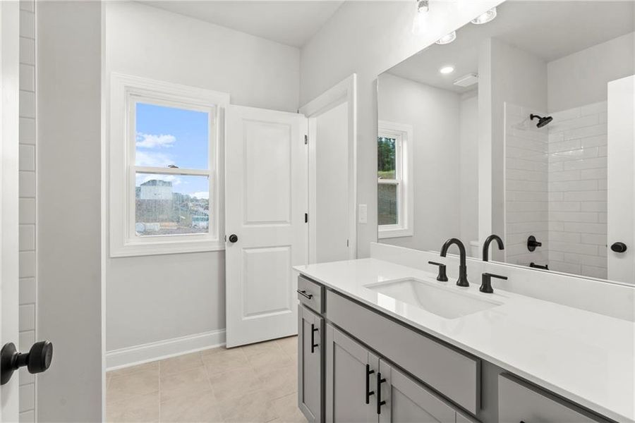 Furnished interior view inside a new home in Palisades Single Family, Cumming (Image 7). Furnished interior view inside a new home in Palisades Single Family, Cumming (Image 7).