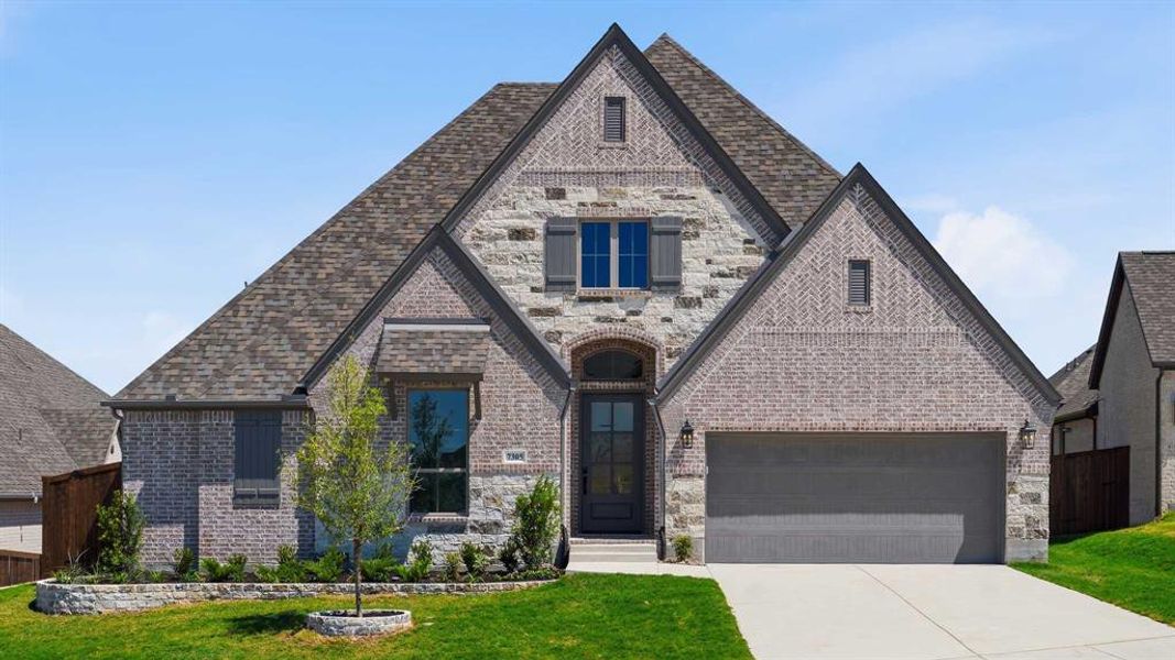 Front exterior of a new home in Talon Hills, Fort Worth, TX, highlighting curb appeal (Image 1). Front exterior of a new home in Talon Hills, Fort Worth, TX, highlighting curb appeal (Image 1).