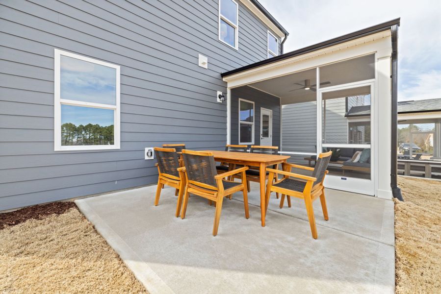 Exterior details and patio area of a home in Huxley, Apex (Image 3).