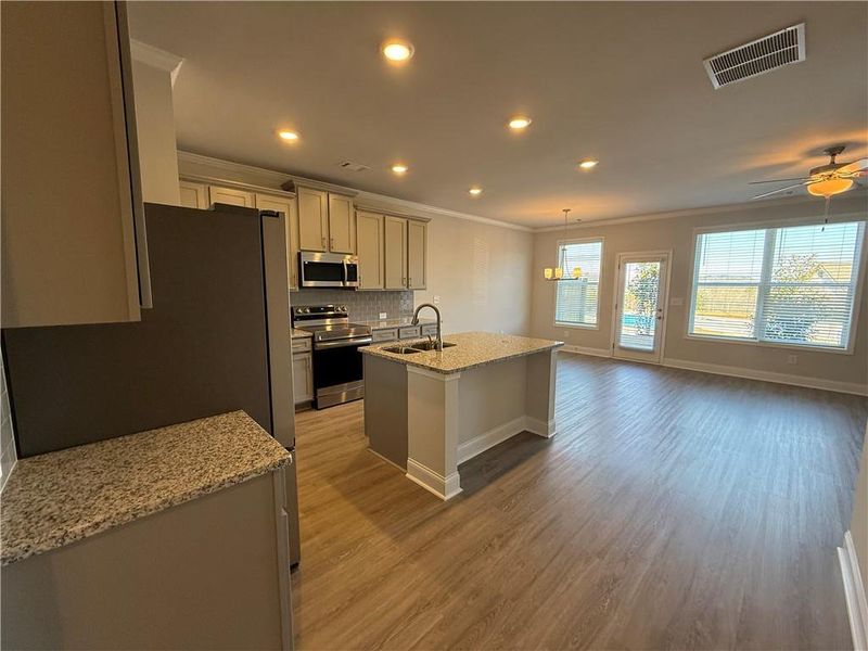 Furnished interior view inside a new home in Somerset at Riverbrook, Gainesville (Image 5). Furnished interior view inside a new home in Somerset at Riverbrook, Gainesville (Image 5).