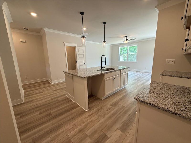 Furnished interior view inside a new home in The Towns at Auburn Station East, Auburn (Image 7).