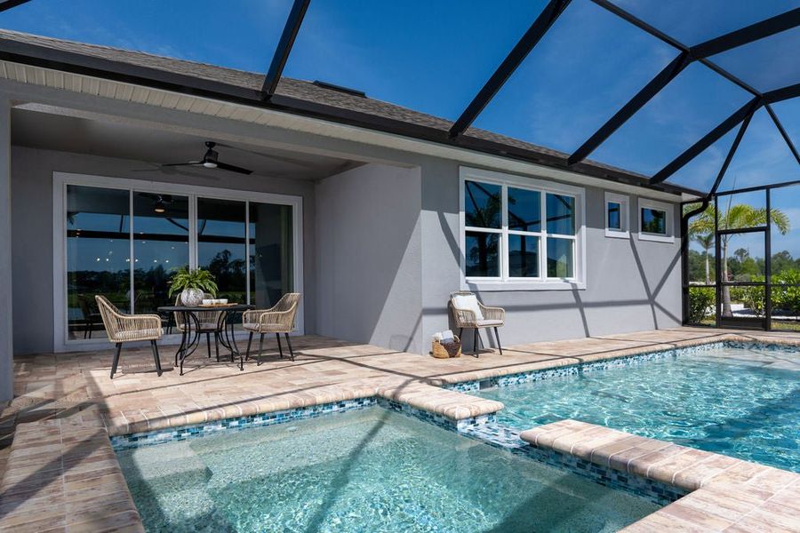 Representative exterior details of a home built from the Hampton II by Park Square Residential in Brighton, Venice (Image 3).