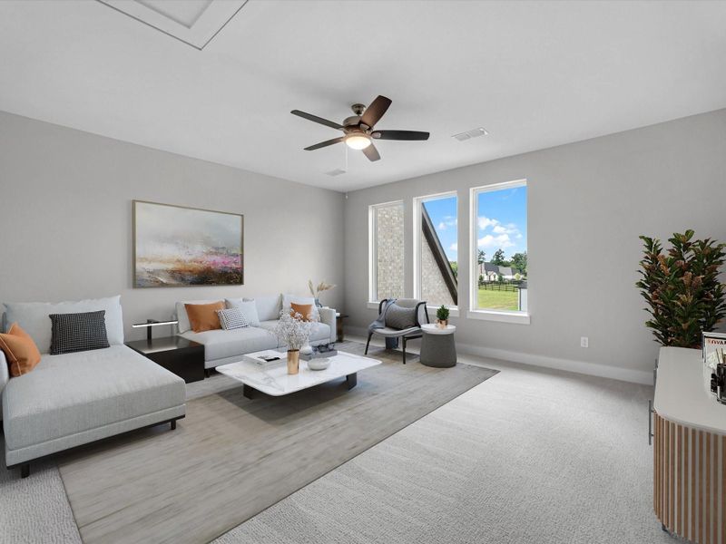 Furnished interior view inside a new home in The Estates at James Lane, Fulshear (Image 5).
