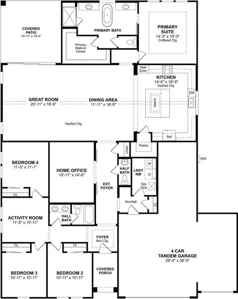 The Frankfurt floor plan by K. Hovnanian Homes. 1st floor shown. *Prices, plans, dimensions, features, specifications, materials, and availability of homes or communities are subject to change without notice or obligation.