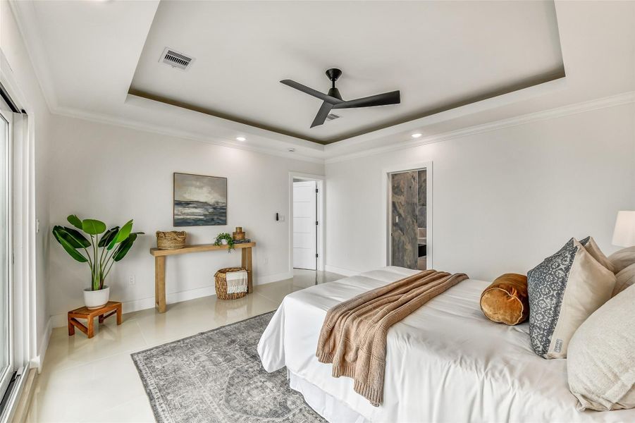 There’s a quiet elegance to this space that makes it feel like a personal retreat. Comfort and calm live here.