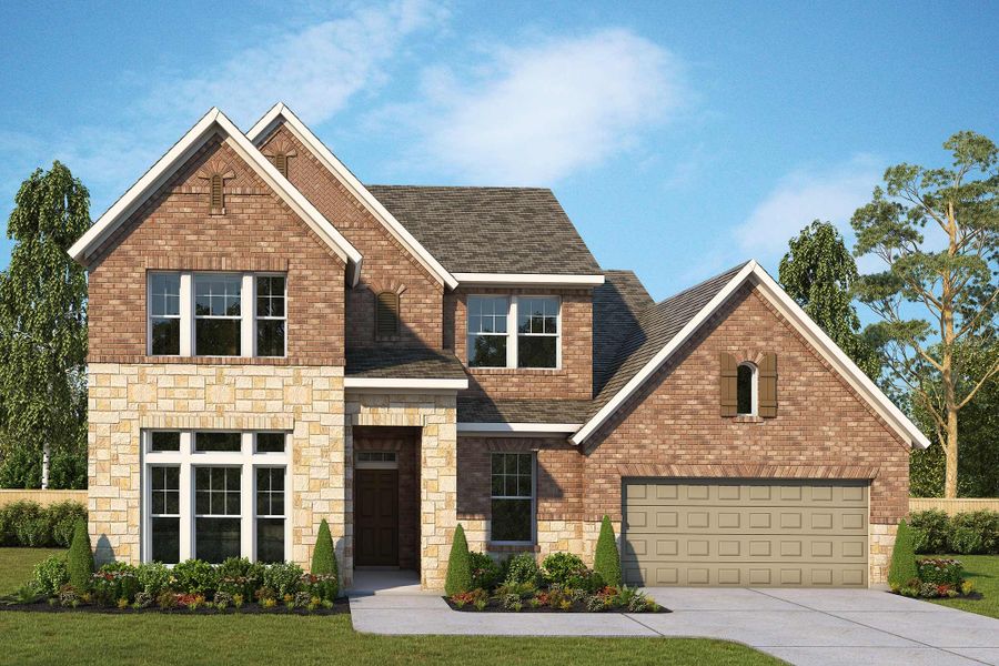 Front exterior of a home in the Cane Island - 60' Homesites community, located in Katy, TX (Image 8).