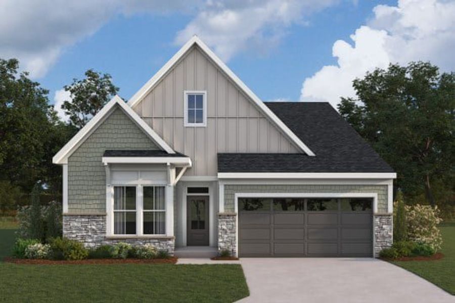 Representative exterior photo of a completed home built from the Linden by Fischer Homes in Easton Park, Dallas, GA (Image 11).