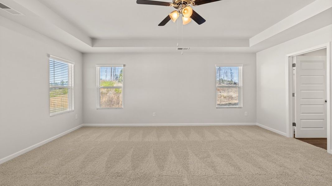 Representative unfurnished interior of a home built from the Mansfield by D.R. Horton in Southwind Village, Evans (Image 27).