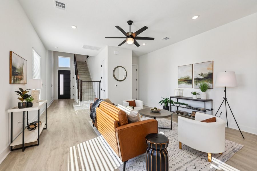 Furnished interior view inside a new home in Foxfield, Austin (Image 4).