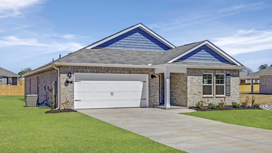 Front exterior of a new home in Bailey Park, Fayetteville, TN, highlighting curb appeal (Image 19).