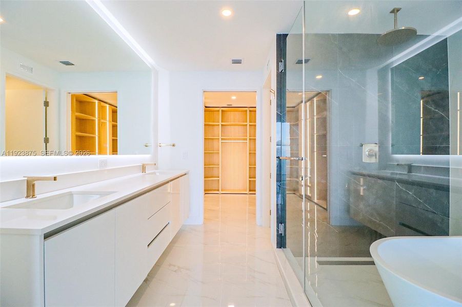 Furnished interior view inside a new home in , Miami (Image 17).