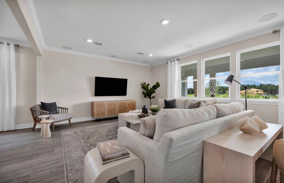 Representative furnished interior of a home built from the Yorkshire by Pulte Homes in Seminole Palms, Palm Coast (Image 28).