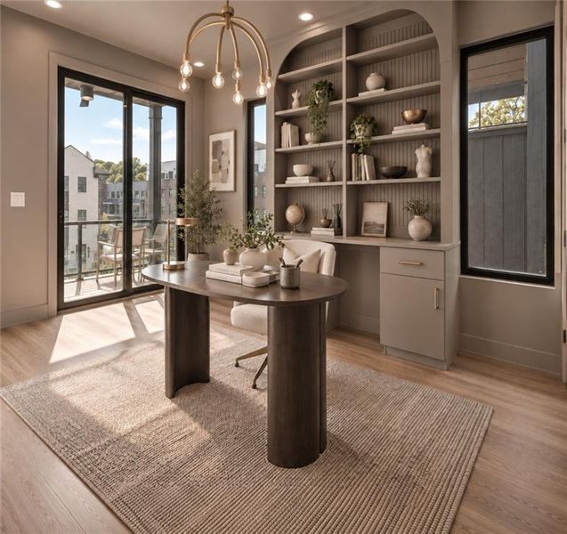 Furnished interior view inside a new home in , Atlanta (Image 23).