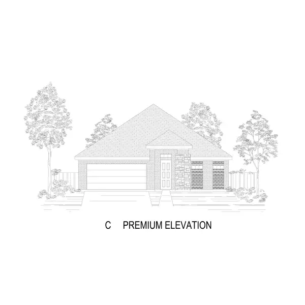 Representative rendering of the exterior for the Woodford F by First Texas Homes (Image 13).
