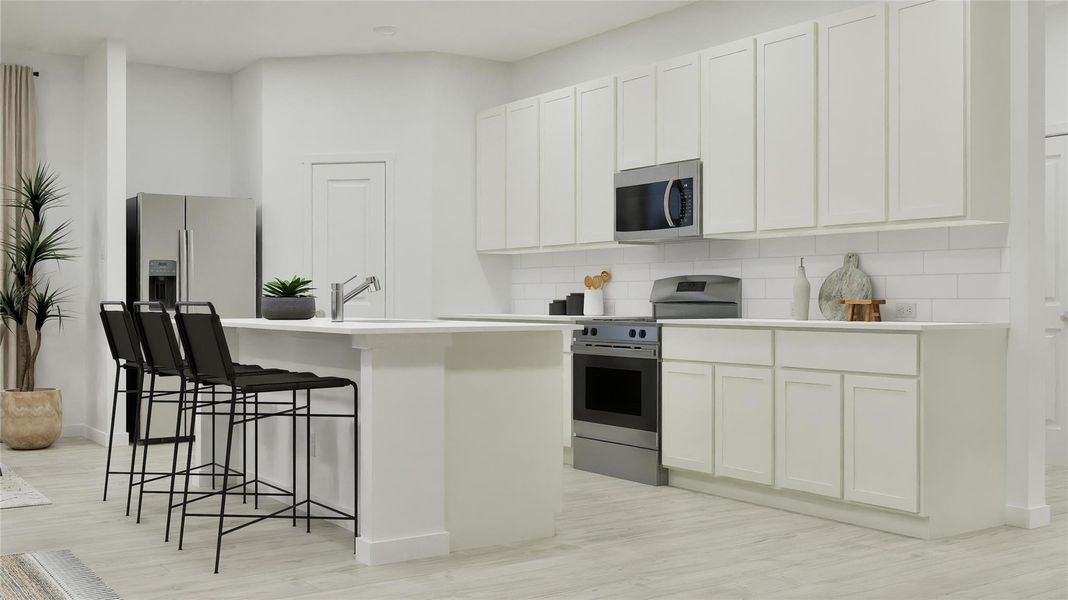 Furnished interior view inside a new home in Sunterra, Katy (Image 14).