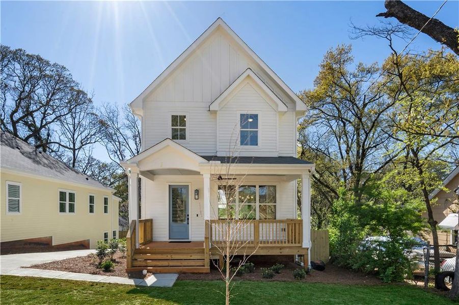 Front exterior of a new home in , Atlanta, GA, highlighting curb appeal (Image 26). Front exterior of a new home in , Atlanta, GA, highlighting curb appeal (Image 26).