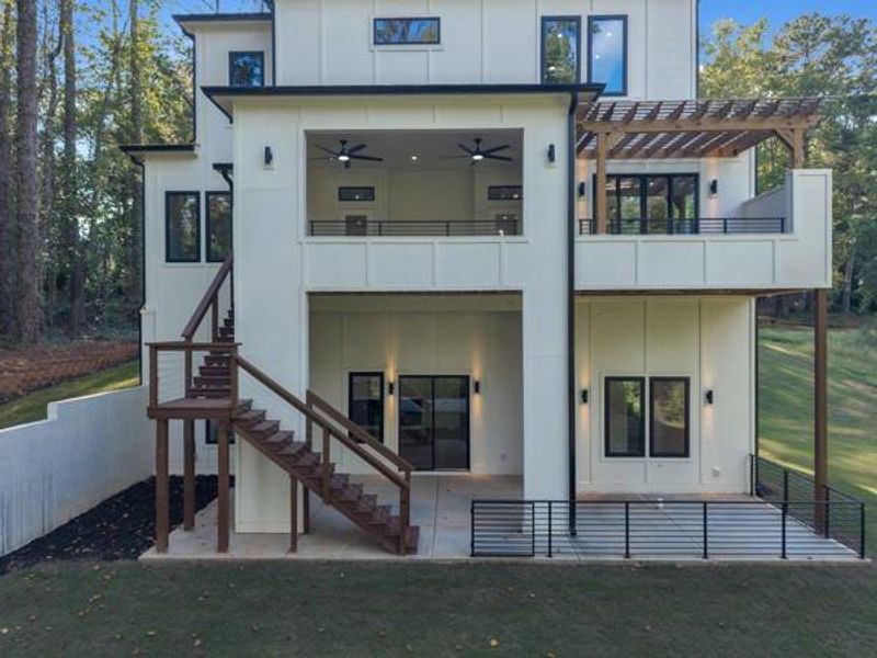 Exterior details and patio area of a home in , Atlanta (Image 42).