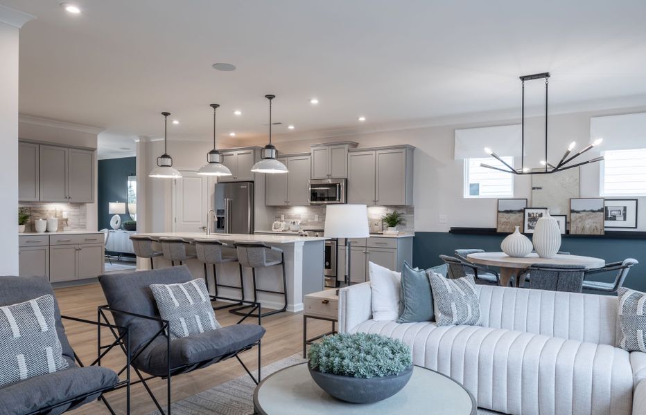Furnished interior view inside a new home in Stewarts Landing, Charlotte (Image 15).