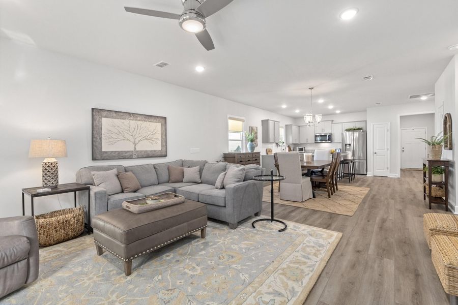 Furnished interior view inside a new home in Cedar Glen Preserve, Huger (Image 37).
