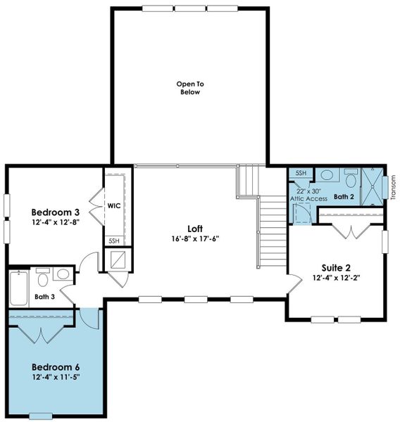 2D floor plan layout of this home in NatureWalk at Watersound Origins, Vernon, FL (Image 5).