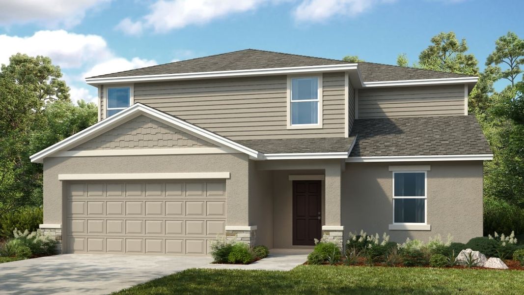 Representative exterior photo of a completed home built from the Kingfisher by Taylor Morrison in Palm Wind, Hudson, FL (Image 3).