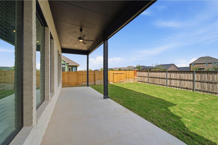 Exterior details and patio area of a home in Sunfield, Buda (Image 25). Exterior details and patio area of a home in Sunfield, Buda (Image 25).