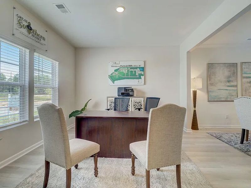 Furnished interior view inside a new home in Providence Station at Trolley Run, Aiken (Image 3).