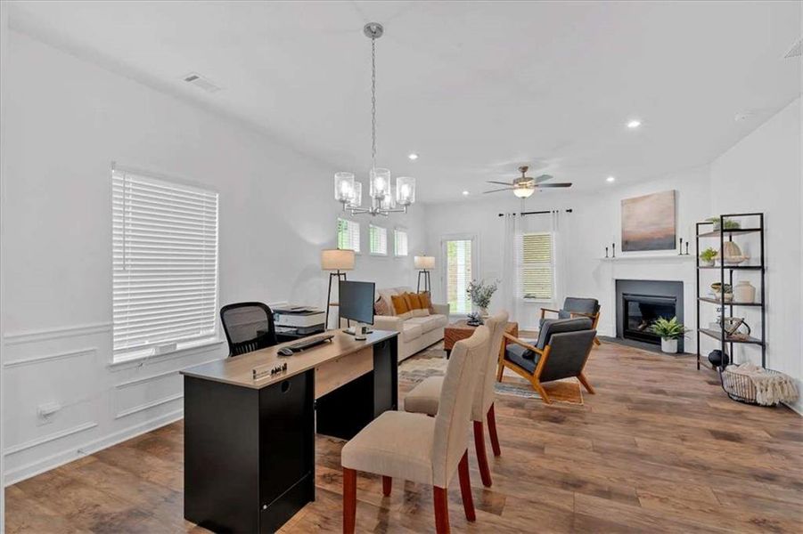 Furnished interior in a model home at The View at Groover's Lake in Lithia Springs (Image 23).