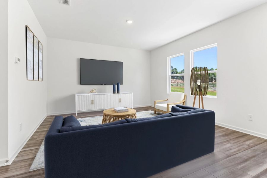 Representative furnished interior of a home built from the Copernicus by Starlight Homes in Vida Mar, League City (Image 4). Representative furnished interior of a home built from the Copernicus by Starlight Homes in Vida Mar, League City (Image 4).