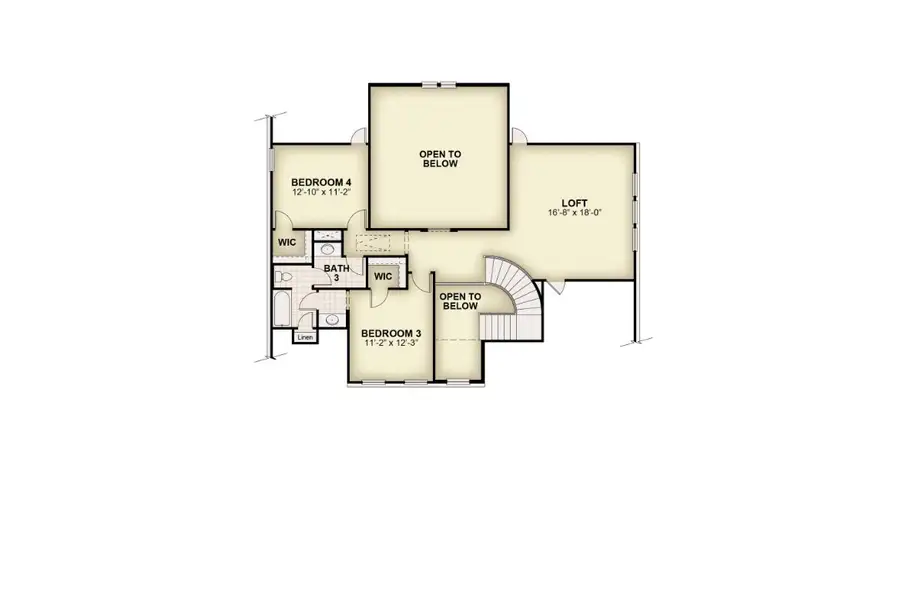 2D floor plan layout for the Louis 60 FT by Rockwell Homes in Nelson Lake Estates, Rockwall, TX (Image 4).