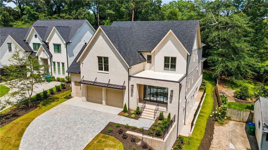 Front exterior of a new home in , Brookhaven, GA, highlighting curb appeal (Image 27).