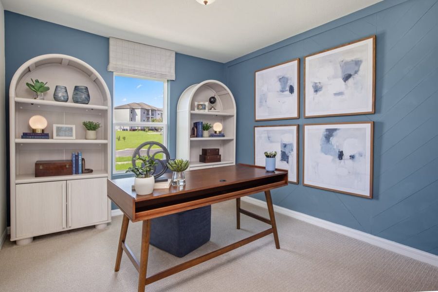 Representative furnished interior of a home built from the 1584 Modeled by KB Home in Morningside, Dade City (Image 10).