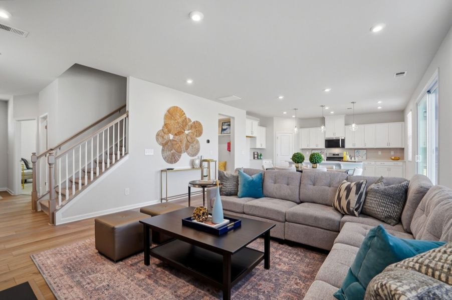 Furnished interior view inside a new home in Waxhaw Landing, Monroe (Image 7).